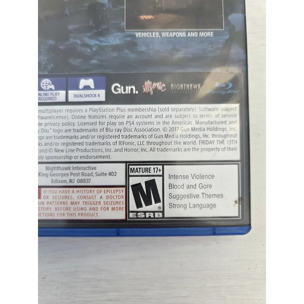 Friday the 13th: The Game (PlayStation 4, 2017) Horror